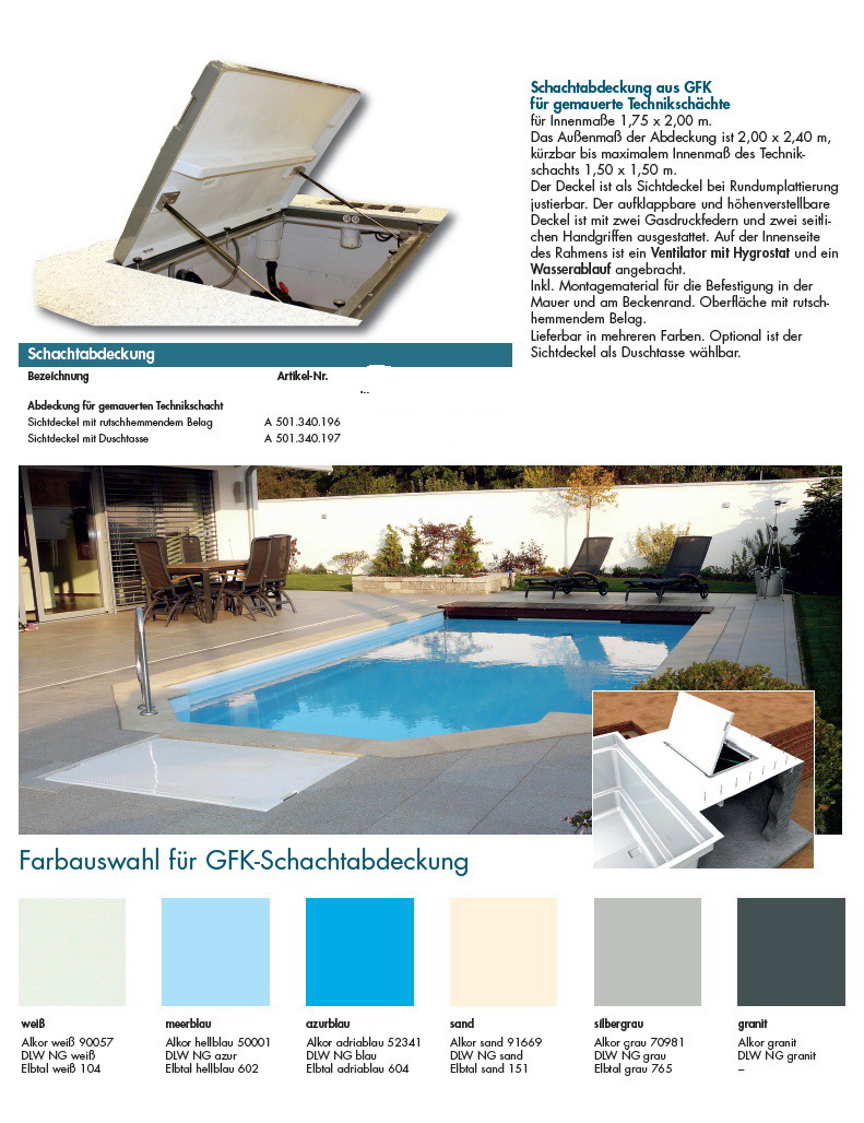 Styropor-Pool Technik und Folienfarben