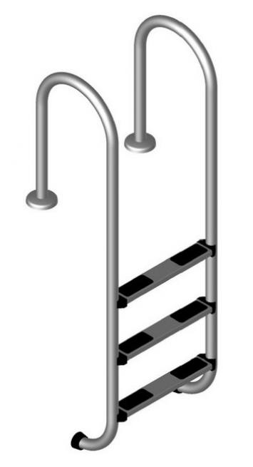 Schwimmbadleiter V2A - enge Ausführung